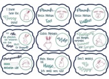 Stickserie - ITH Mug Rugs Bunnies